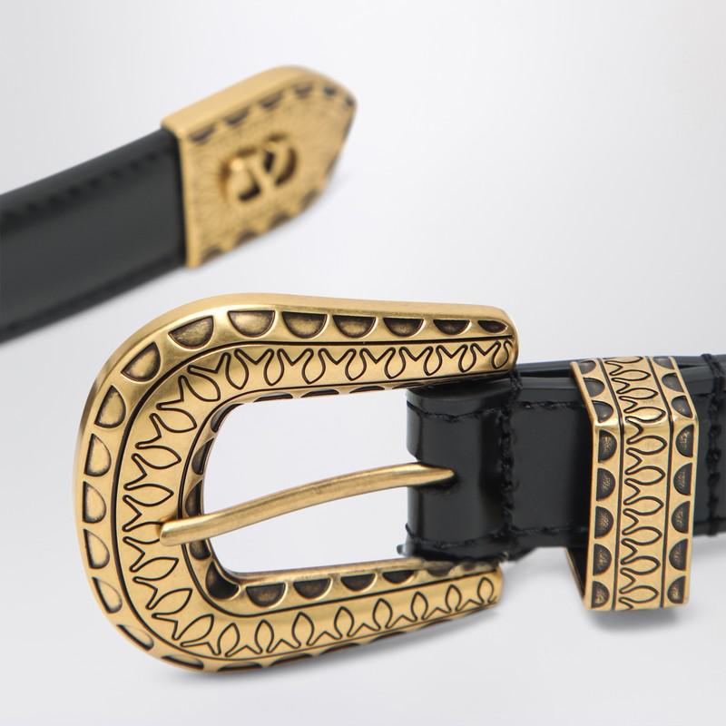 Valentino Garavani Vlogo Signature Belt In Polished Calfskin