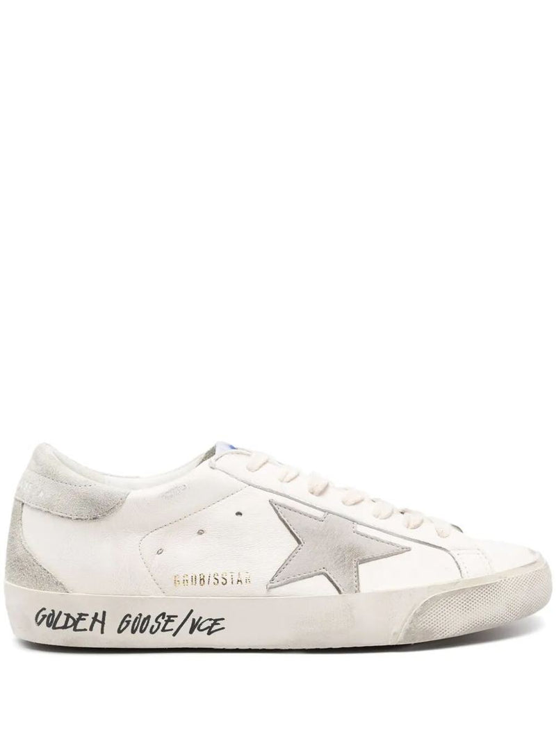 Golden Goose "Super Star" Nappa Upper Nubuck Star Suede Tongue Heel And Spur Shoes