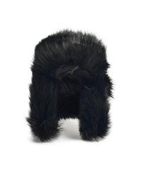 Ruslan Baginskiy 'Aviator' Black Faux Fur Beanie