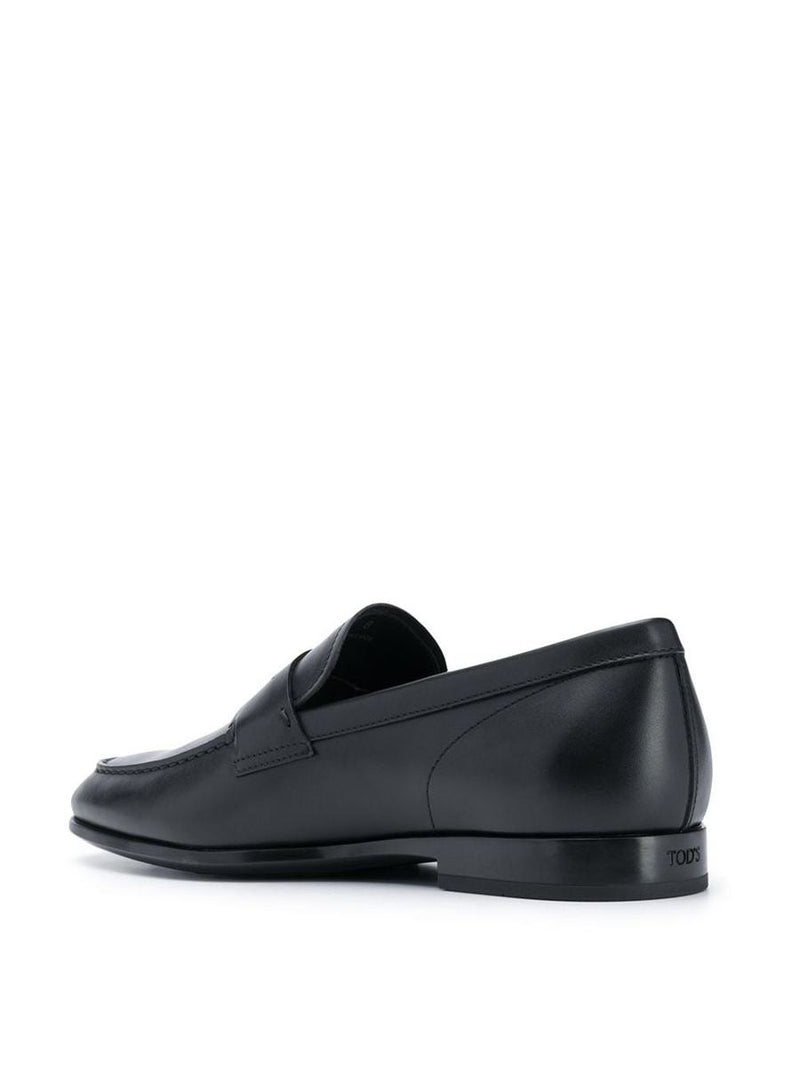 Tod'S Smooth Leather Penny Loafers With Embossed Rubber Pebbles Shoes