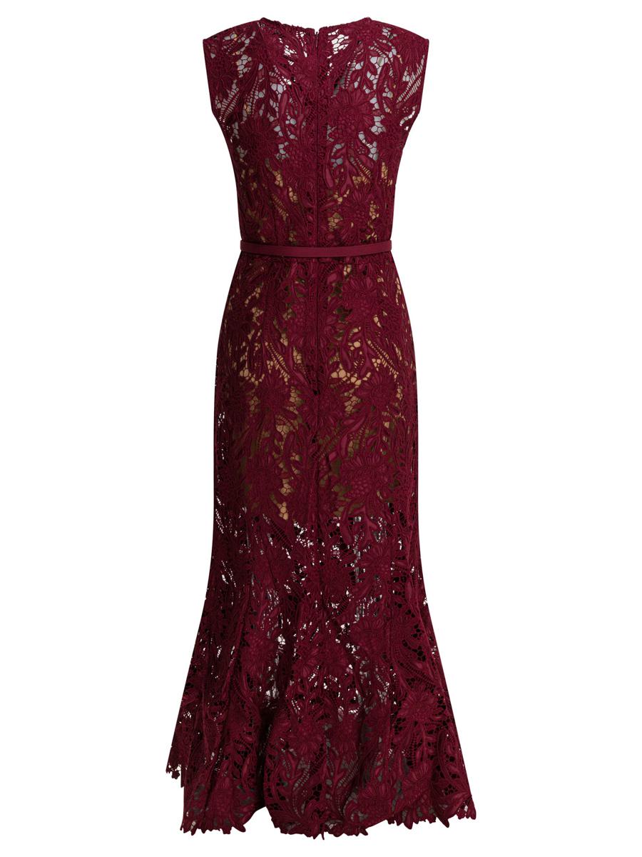 Self-Portrait Lace Sheath Midi Dress