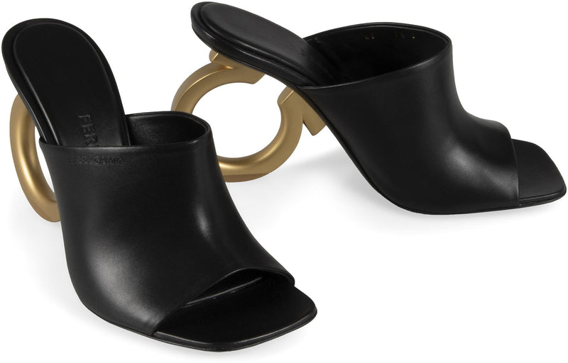 Salvatore Ferragamo Astro Leather Mules