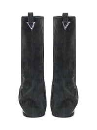 The Attico Black Suede Boot The Attico