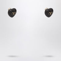 Valentino Garavani Royal Black Heart Earrings