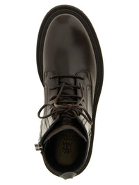 Brunello Cucinelli 'Shiny Loop Detail' Combat Boots