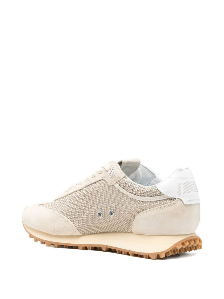 Golden Goose 'Ball Star' Sneakers In White Leather With A Side Star In Blue Suede,