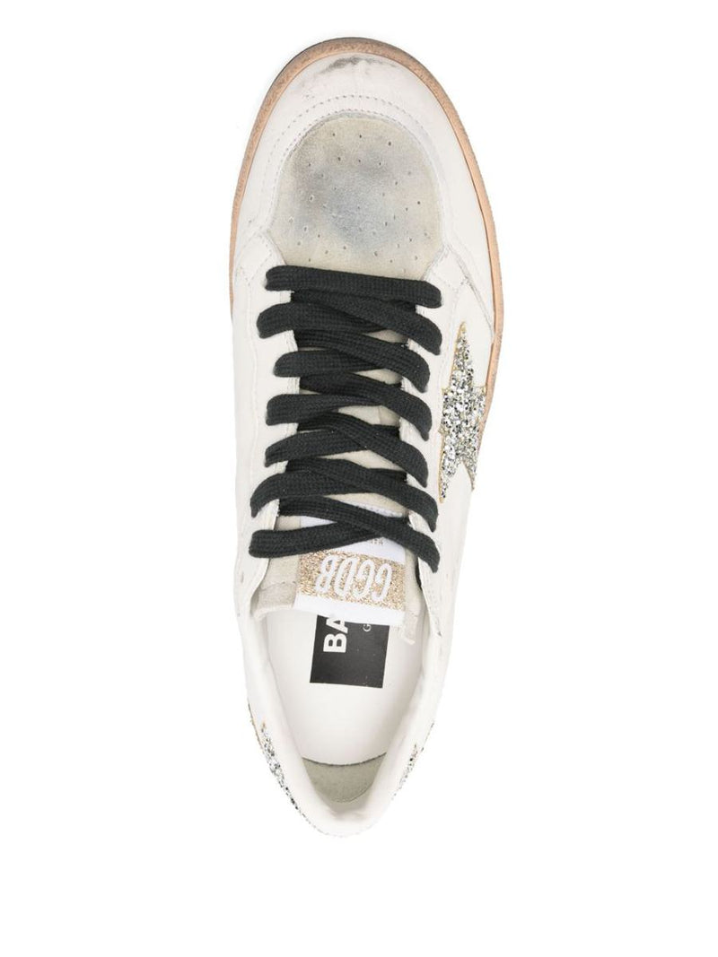 Golden Goose Sneakers 'Ball Star' In White And Silver