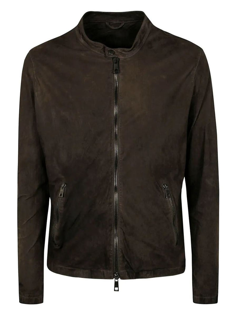 Giorgio Brato Veg Lamb Leather Biker Jacket Clothing