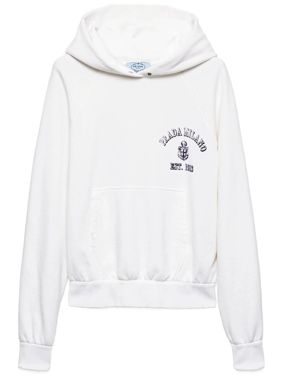 Prada Old Logo-Print Hoodie