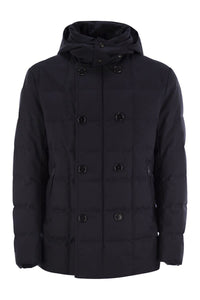 Fay Double-Breasted Down Jacket With Hood