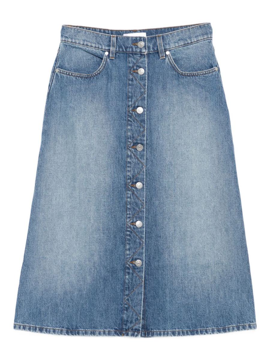 Stella McCartney Denim Cotton Midi Skirt