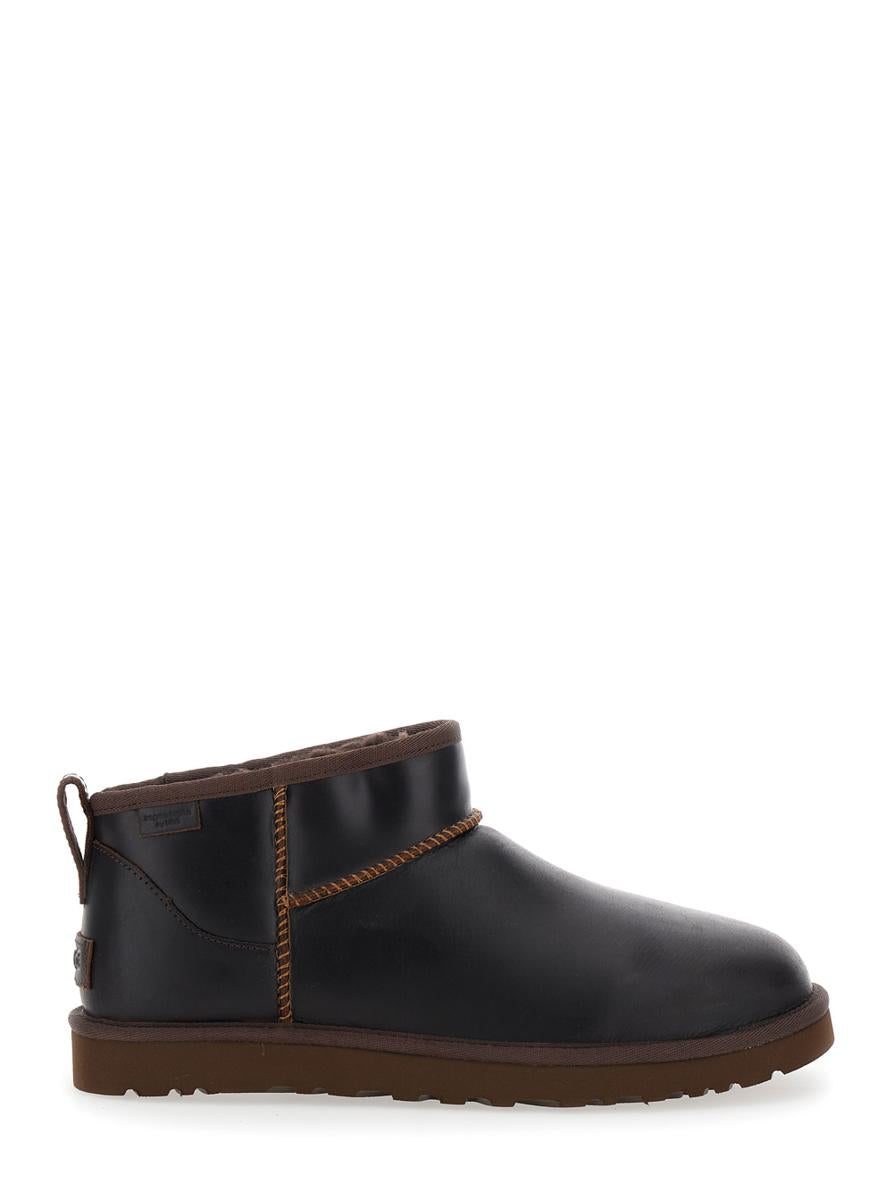 ''Classic Ultra Mini' Brown Boots In Leather Man