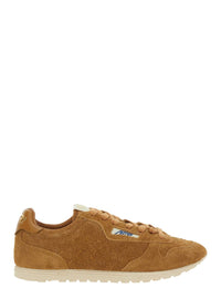 'Windspin Low' Brown Sneaker With Logo On The Side And On The Heel In Suede Woman