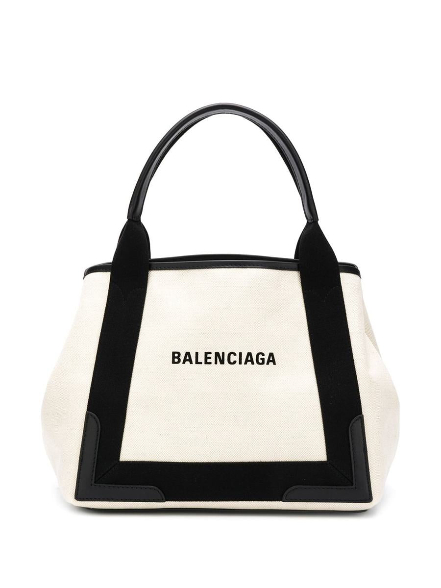 Balenciaga Navy Cabas Small Canvas Tote Bag