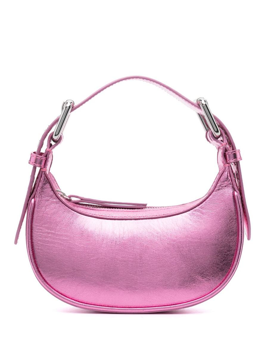 By Far Mini Soho Metallic Leather Shoulder Bag