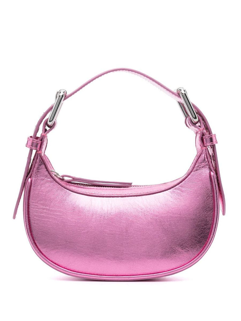 By Far Mini Soho Metallic Leather Shoulder Bag