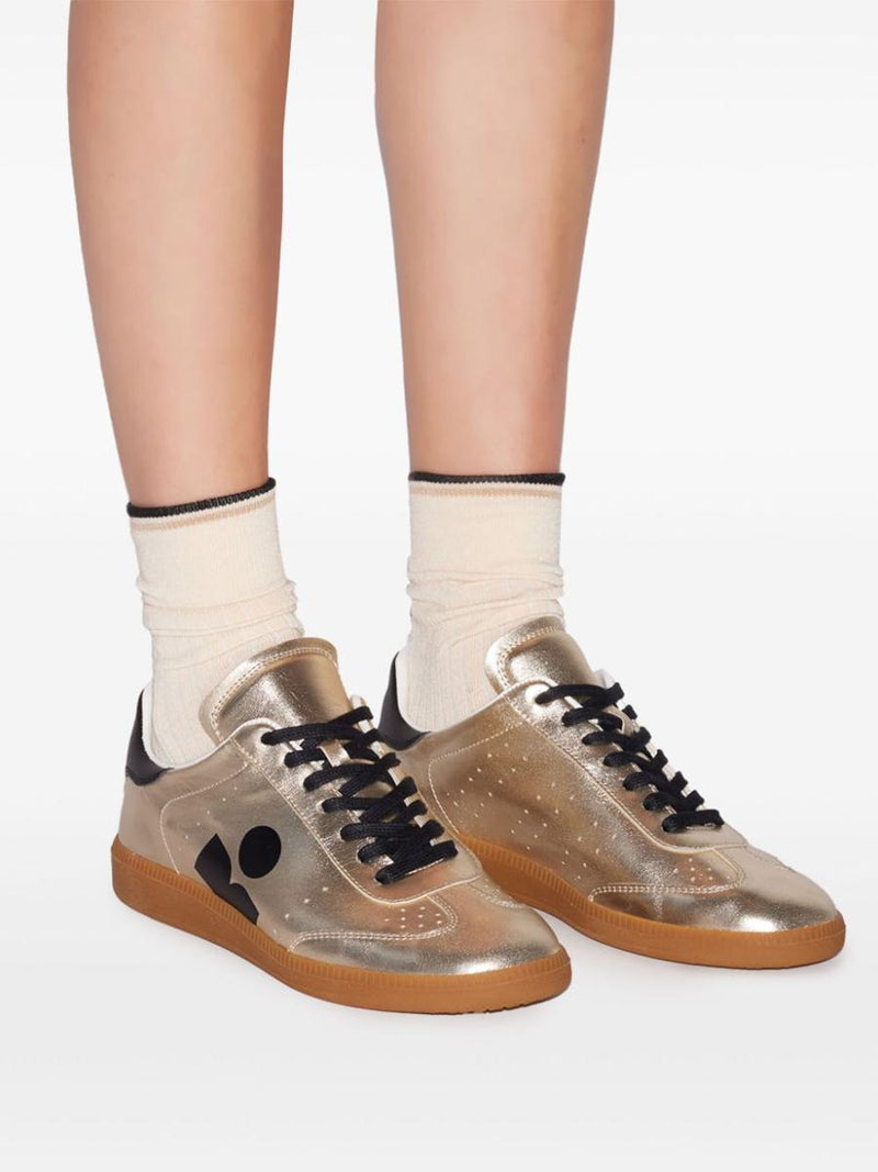 Isabel Marant Metallic Leather Kaycee Sneakers Shoes