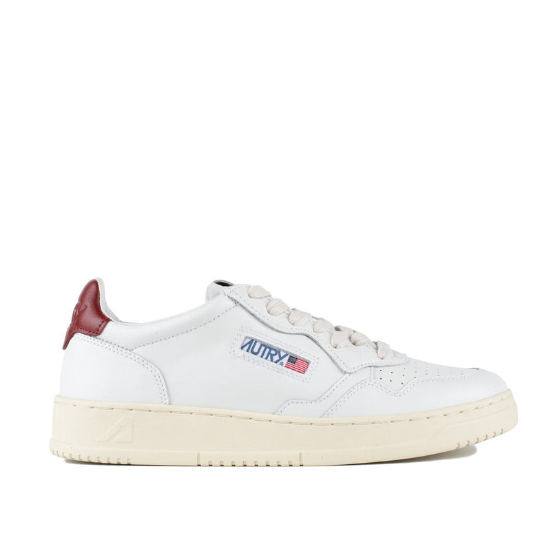 Autry Syrah And White Leather Medalist Low Sneakers