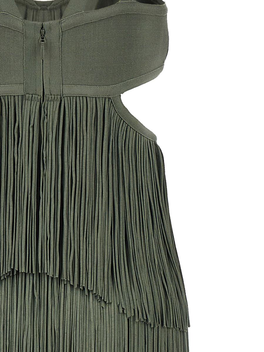 Hervé Léger 'Strappy Tiered Fringe' Dress