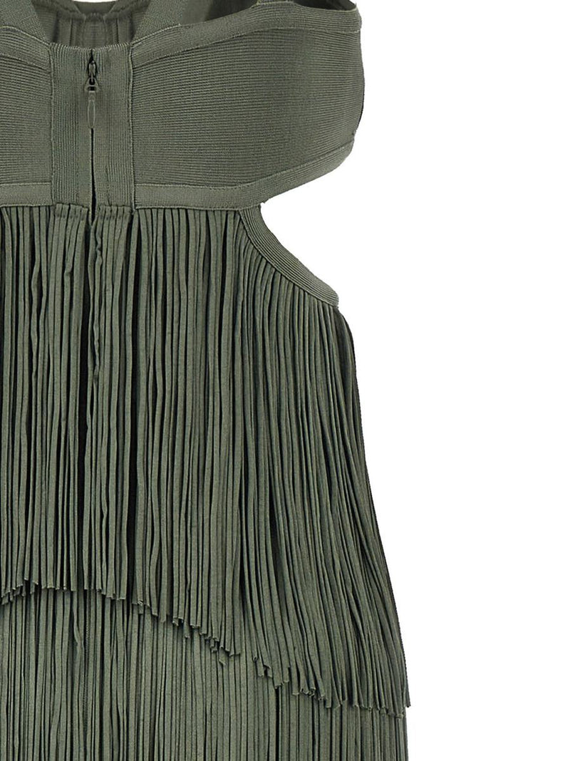 Hervé Léger 'Strappy Tiered Fringe' Dress
