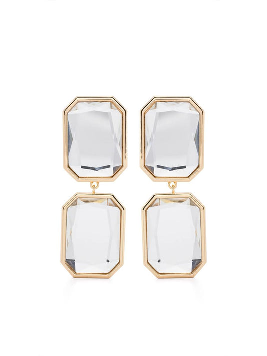 Self-Portrait Crystal Tiered Earrings Accessories