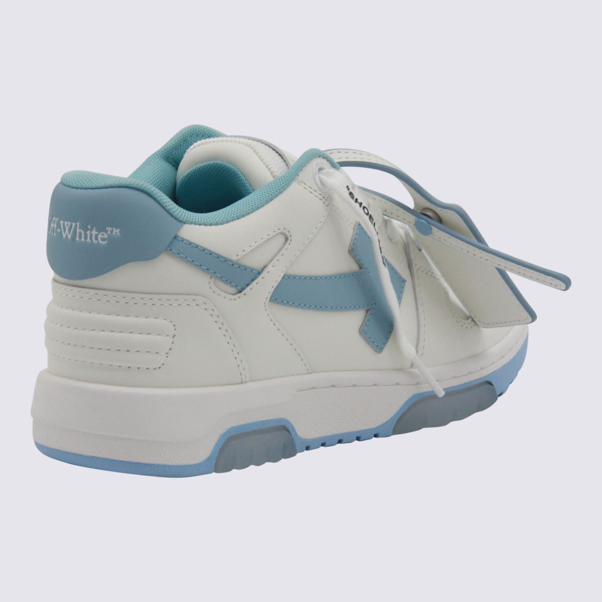 Off-White White And Light Blue Out Of Office Sneakers