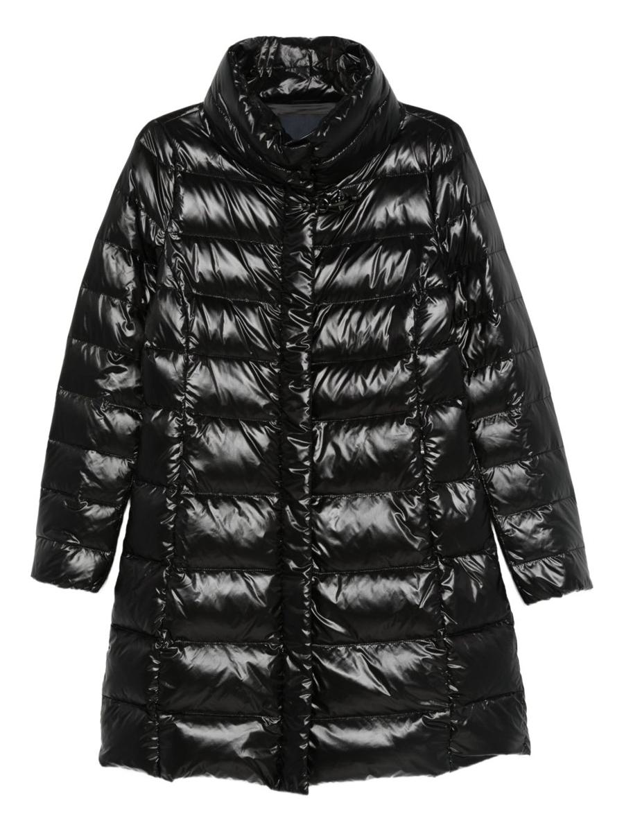 Fay Urban Long Quilted Down Jacket With Gancio