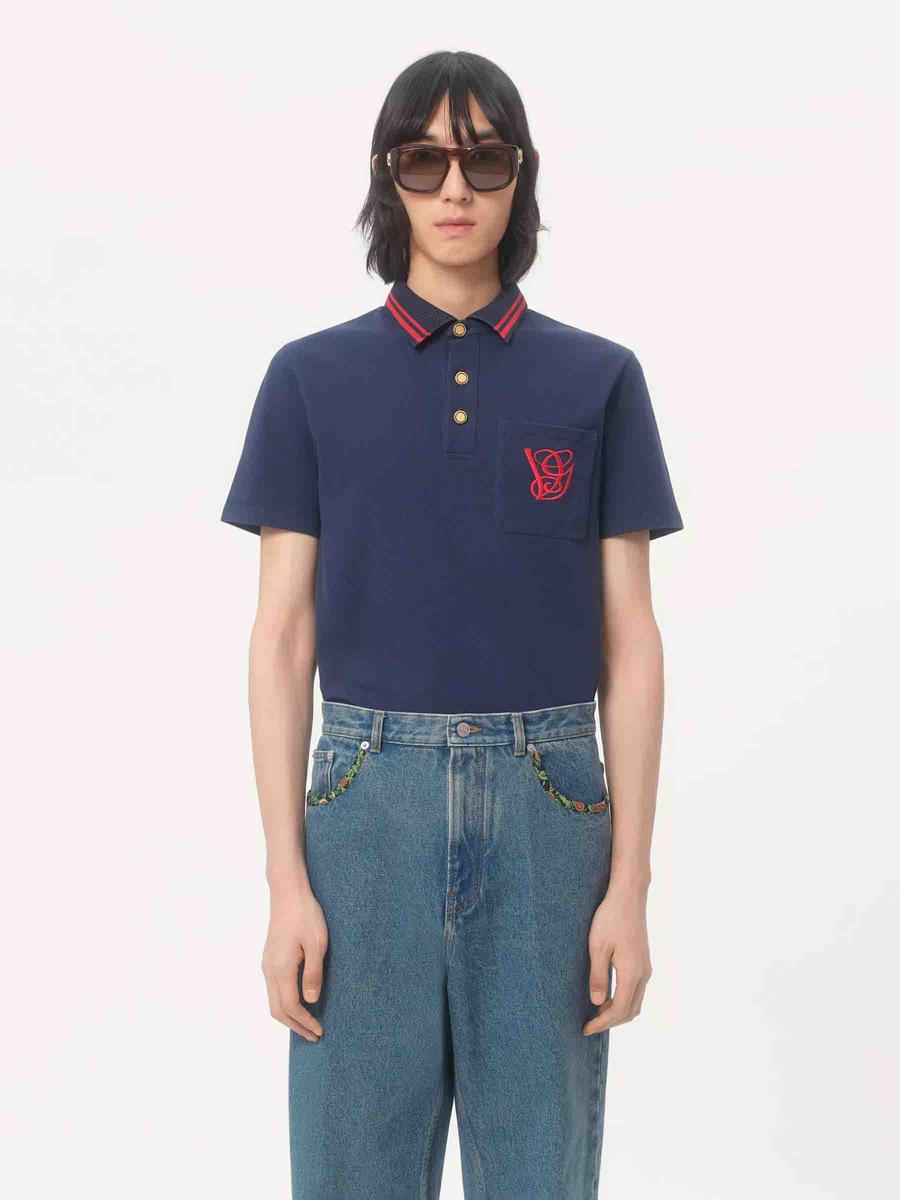Valentino Garavani Vg Embroidered Polo