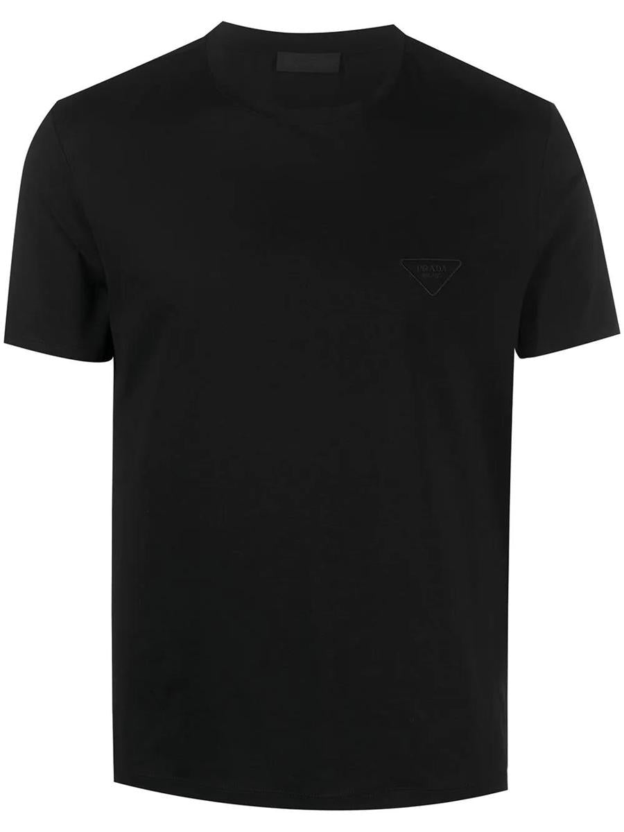 Prada Logo-Embroidered Cotton T-Shirt