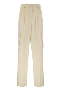 Herno Cargo Trousers In Wool And Viscose Blend