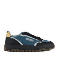 Autry Wildpace Low Nylon Ripstop And Leather Dark Blue And Black Sneakers