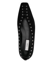 TOTEME Suede Leather Lace-Up Ballets