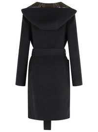 Burberry 'Hampshire' Reversible Black Wool Coat