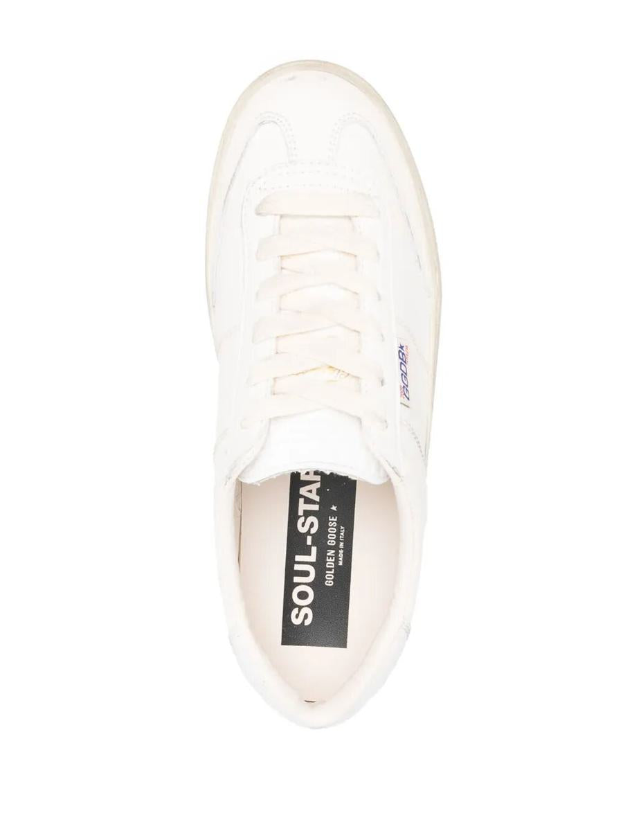 Golden Goose Soul Star Sneakers In White Nappa With White Leather Heel Tab Shoes