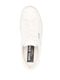 Golden Goose Soul Star Sneakers In White Nappa With White Leather Heel Tab Shoes