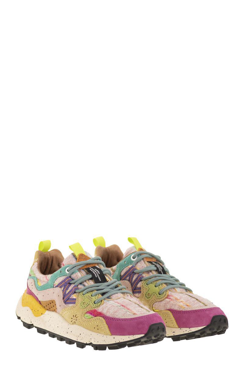 Flower Mountain Yamano 3 - Sneakers In Suede And Technical Fabric