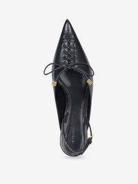 Givenchy Leather Lace-Up Slingbacks