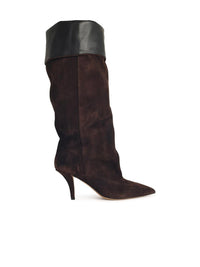 Paris Texas 'Ines Reverse 75' Chocolate Suede Boots