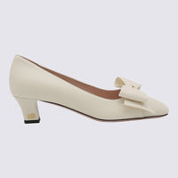 Valentino Garavani Ivory Leather Pumps