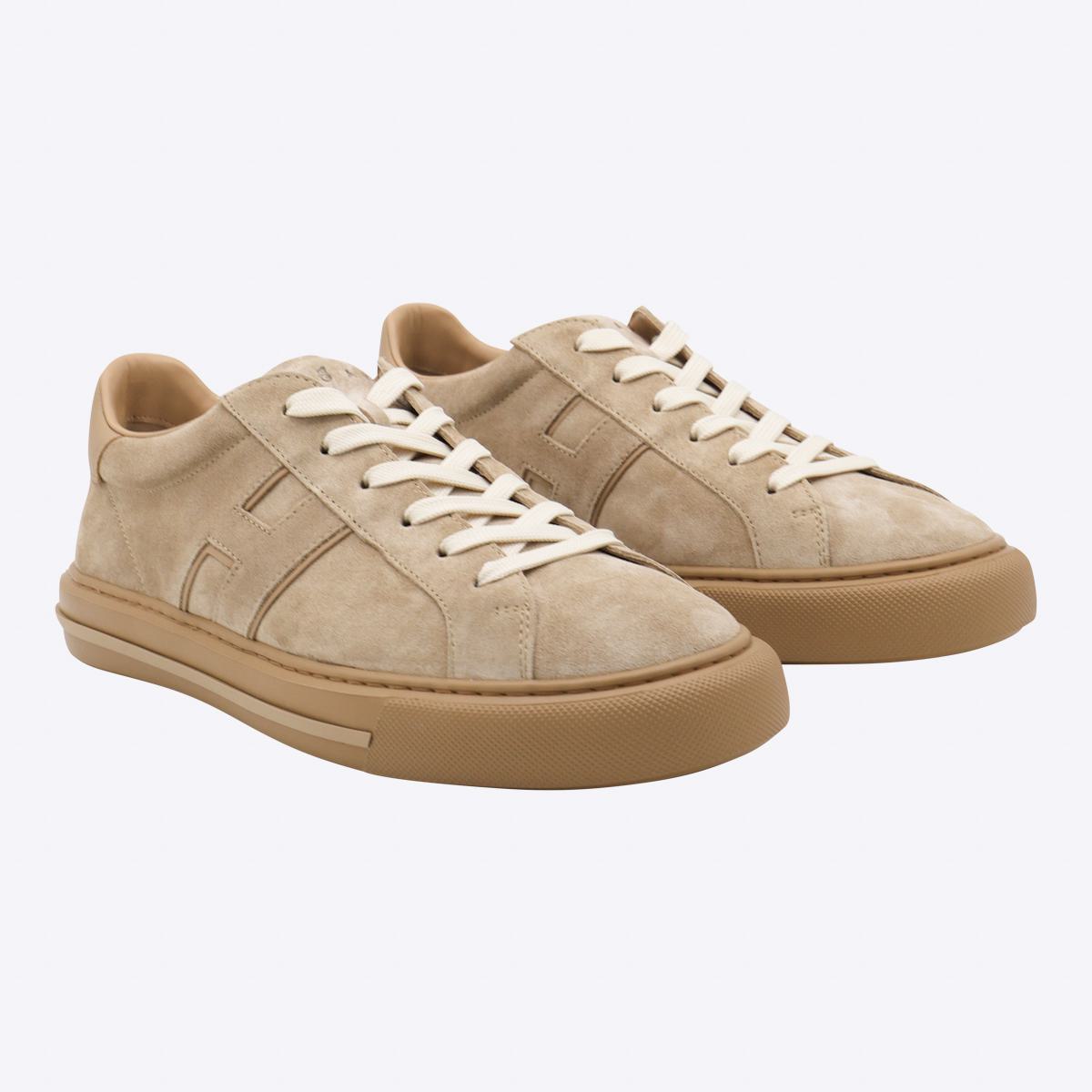 Hogan Beige Leather Sneakers