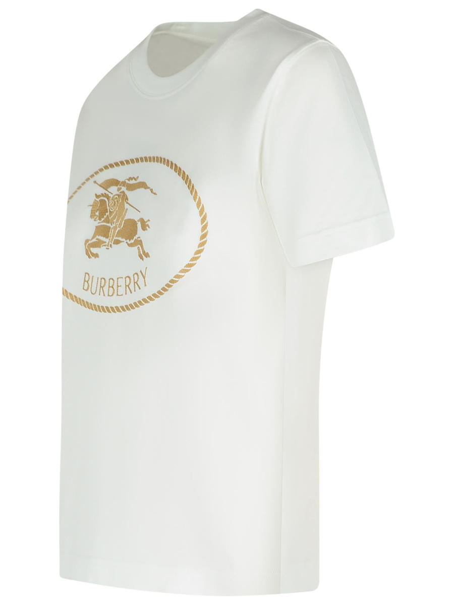Burberry Ivory Cotton T-Shirt