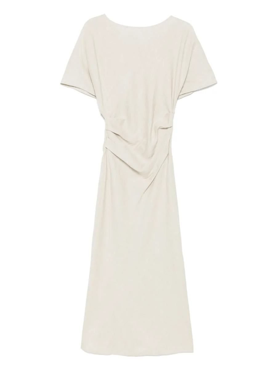 Staud Amelie Linen Midi Dress Natural