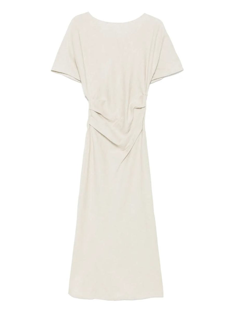 Staud Amelie Linen Midi Dress Natural