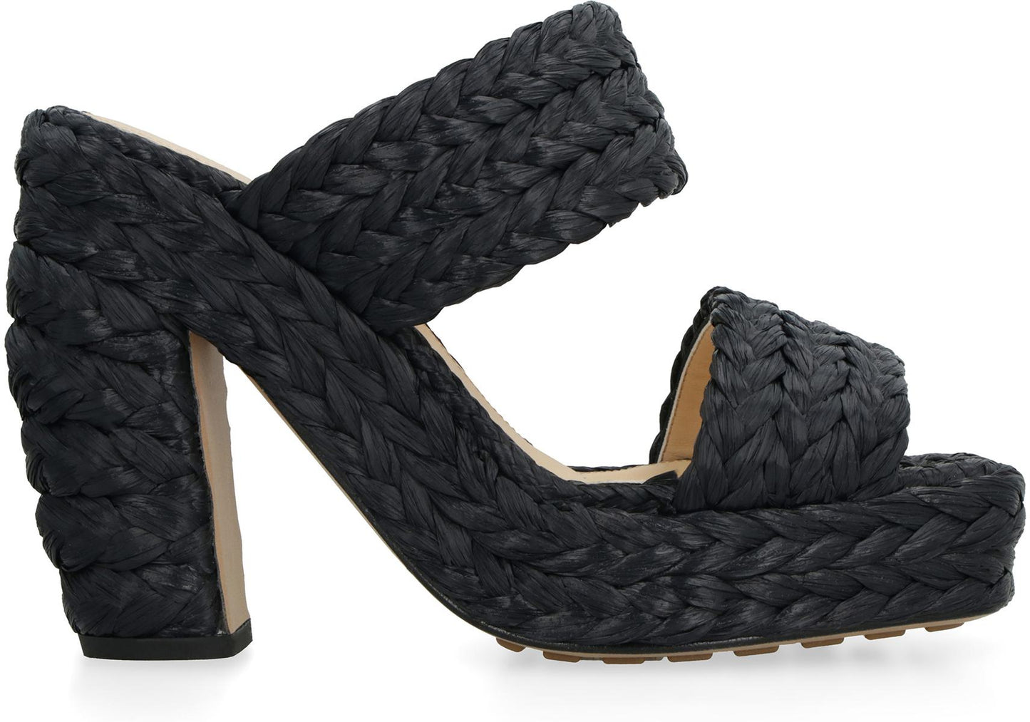 Bottega Veneta Canalazzo Raffia Mules