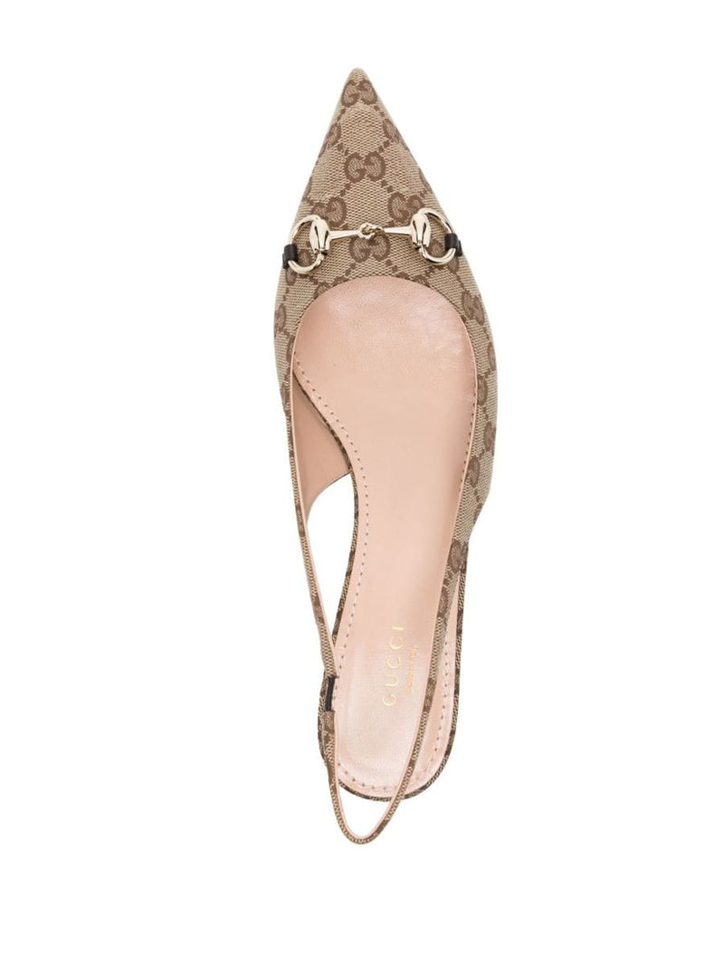 Gucci Gg Supreme Slingback Pumps