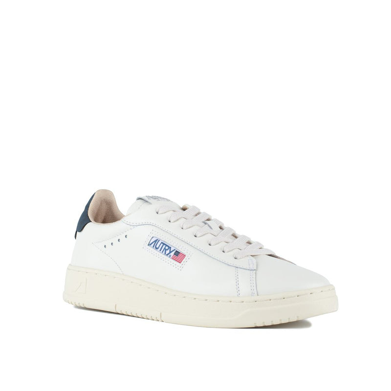 Autry Dallas Low White Leather And Space Sneakers