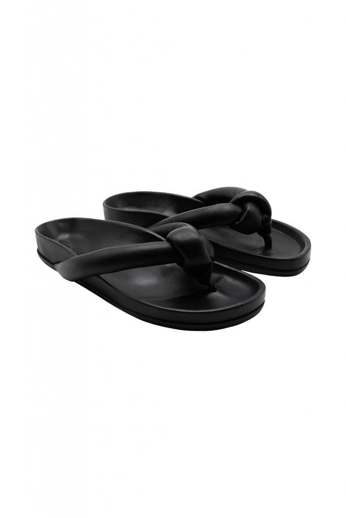 Rick Owens Fogachine Knotted Slip On Strap Sandal Shoes