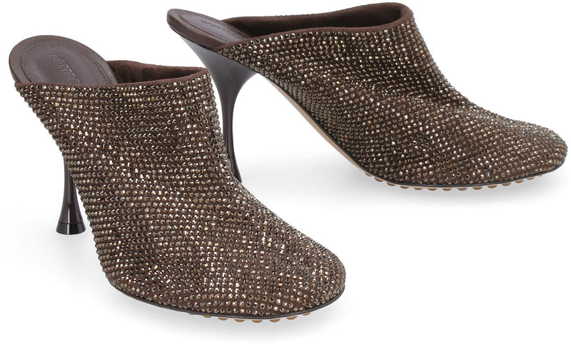 Bottega Veneta Sparkle Dot Sock Leather Mules