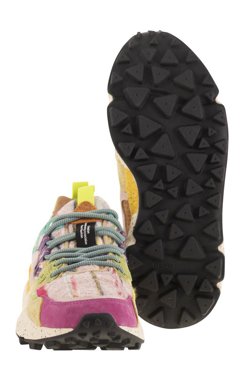 Flower Mountain Yamano 3 - Sneakers In Suede And Technical Fabric