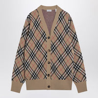 Burberry And Mohair Blend Check Cardigan